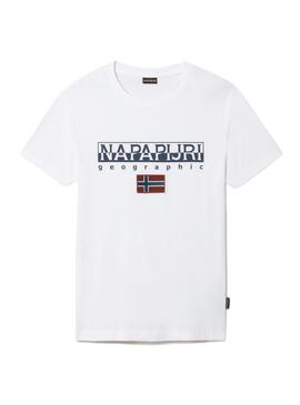 T-Shirt Napapijri Ayas Blanc pour Homme