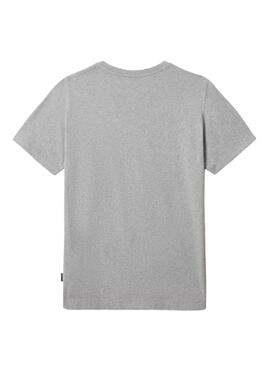T-Shirt Napapijri Box Gris pour Homme
