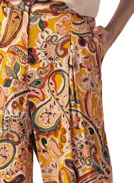 Pantalon Naf Naf Senp Impression Multicolor Femme