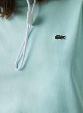 T-Shirt Col Rond Lacoste Turquoise pour Femme