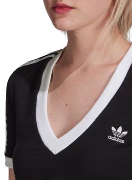 Top Crop Adidas Adicolor Noire Femme