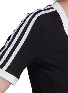Top Crop Adidas Adicolor Noire Femme