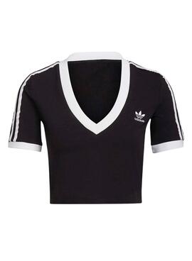 Top Crop Adidas Adicolor Noire Femme