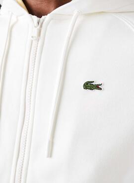 Veste Lacoste Capuche Blanc pour Femme