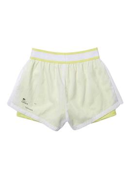 Short Lacoste Sport Blanc pour Femme