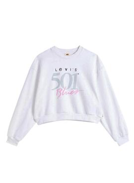 Sweat Levis Graphic Vintage Crew 501 Bleu Femme