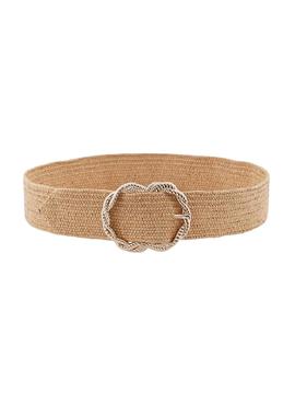 Ceinture Pieces Vita Suede Beige pour Femme