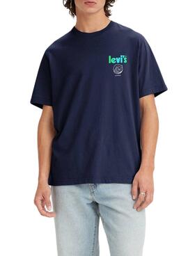 T-Shirt Levis Relaxed Fit Bleu Marine pour Homme