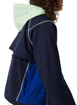 Coupe-Vent Lacoste Colorblock Bleu Marine pour Femme