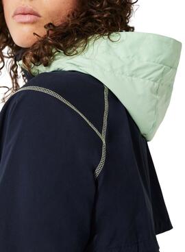 Coupe-Vent Lacoste Colorblock Bleu Marine pour Femme