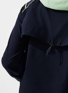 Coupe-Vent Lacoste Colorblock Bleu Marine pour Femme