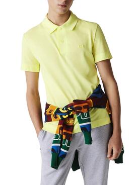 Polo Lacoste Slim Fit Jaune Homme