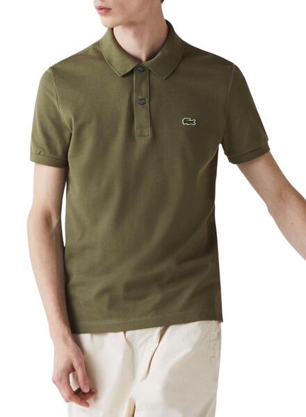 Lacoste olive green polo sales