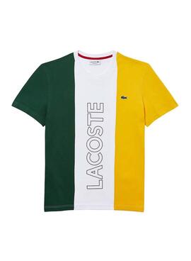 T-Shirt Lacoste Sport Tricolore pour Homme