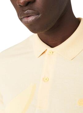 Polo Lacoste Crocodile Jaune pour Homme