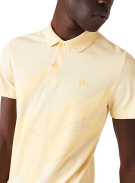 Polo Lacoste Crocodile Jaune pour Homme