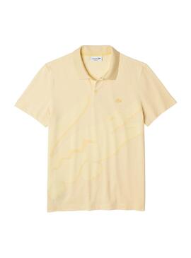 Polo Lacoste Crocodile Jaune pour Homme