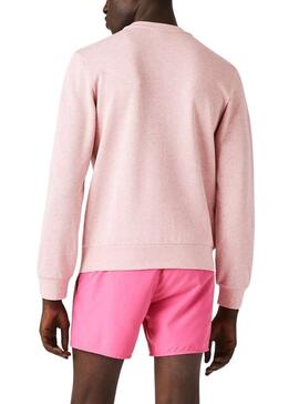 Sweat Lacoste Croco Oversize Rose Homme