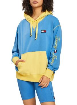 Sweat Tommy Jeans POP DROP Bleu pour Femme