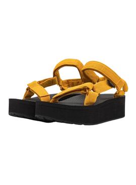 Sandale Teva Flatform Universal Jaune Femme