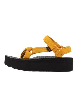 Sandale Teva Flatform Universal Jaune Femme