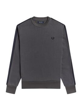 Sweat Fred Perry Tonal Gris pour Homme