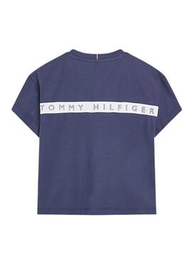 T-Shirt Tommy Hilfiger Distintivo  Bleu Marine Garçon