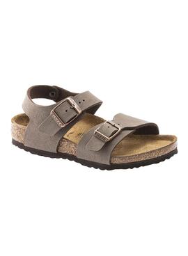 Sandales Birkenstock New York Marron Garçon et Fille