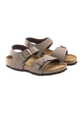 Sandales Birkenstock New York Marron Garçon et Fille