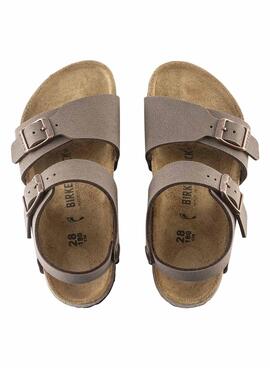 Sandales Birkenstock New York Marron Garçon et Fille