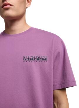 T-Shirt Napapijri Quintino Violet Homme et Femme