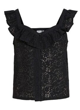 Top Vila Della Lace Noire pour Femme