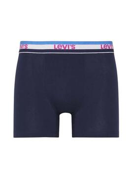 Box Gift 3 Boxer Levis Bleu pour Homme