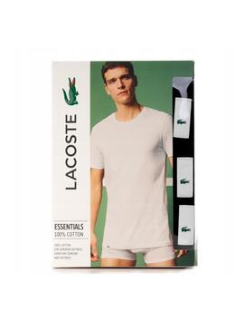 T-Shirts Lacoste 3 Pack Noire pour Homme