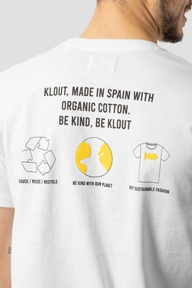 T-Shirt Klout Recycler Blanc pour Homme et Femme