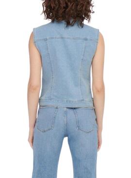 Gilet Only Wonder West Box Jean Bleu Femme