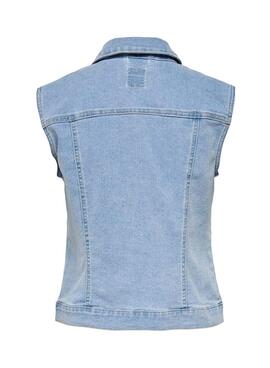 Gilet Only Wonder West Box Jean Bleu Femme