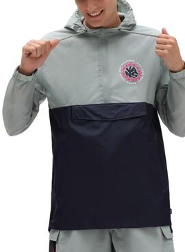 Coupe-vent Vans Summer Camp Gris et Bleu Marine Homme