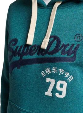 Sweat Superdry Vintage Vl Interest  Bleu Femme