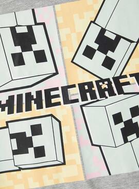 T-Shirt Name ItMinecraft Gris pour Fille