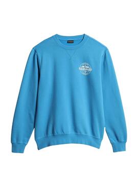 Sweat Napapijri B-Hitra Bleu pour Homme