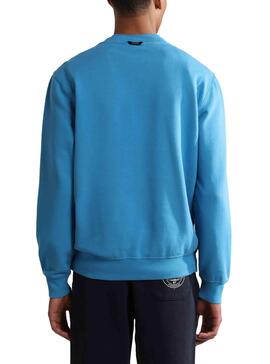 Sweat Napapijri B-Hitra Bleu pour Homme