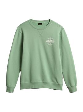 Sweat Napapijri B-Hitra Vert pour Homme