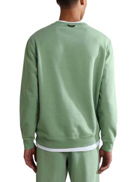 Sweat Napapijri B-Hitra Vert pour Homme