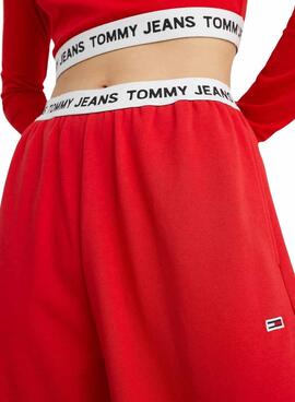 Pantalon Tommy Jeans Logo Rouge pour Femme