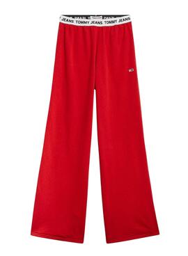 Pantalon Tommy Jeans Logo Rouge pour Femme
