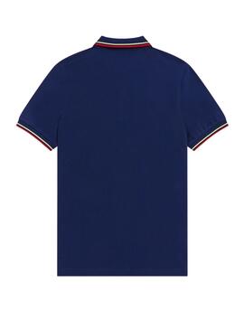 Polo Fred Perry Twin Tipped Bleu Marine pour Homme