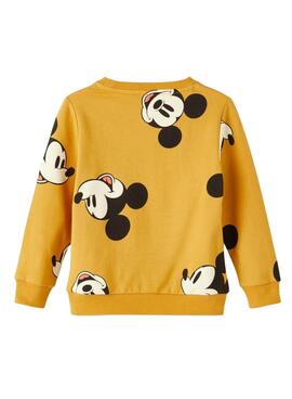 Sweat Name It Mickey Jaune pour Garçon