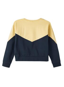 Sweat Name It Blocs de Couleur Jaune Fille