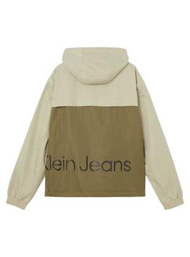 Coupe-vent Calvin Klein Colorblock Beige Homme